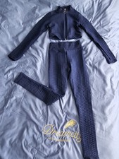 Crop Top, Leggins Blau Größe S NEU Yoga Kleidung 2 Teiliges Set Trainingsanzug 