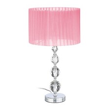 Tischlampe Nachttischlampe Kristallleuchte Fensterlampe rosa 1,8 kg Tischleuchte