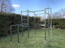 Calisthenics Crossfit-Doppelreck-Trainingsstation Massiv 80x80x2 Edelstahl Ma...