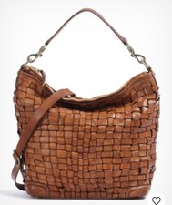 CAMPOMAGGI Lavata Beuteltasche, genarbtes Rindsleder, cognac-farben - neuwertig