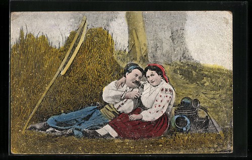 Ukrainisches bauernpaar mit - ukrainisches,