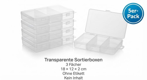 Sortierbox 18x12x2 cm - 5x,
