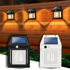 Solar Wolfram Wand Licht AußEnbereich Pir-Sensor Schwarz Lampe Haus Lights Ip65