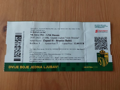 Used sammler ticket - used, 2023/24