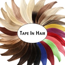 Tape In / On Hair Extensions Echthaar Haarverlängerung Tape-Hair, 2,5g Strähnen 