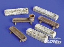 Futtertröge aus Holz (3 St.)