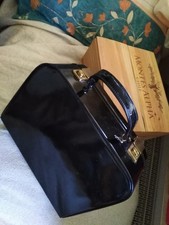 Damen Lack Leder Mini Koffer 60er Jahre Hand Made by Morton Leather London