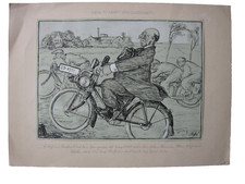 Karikatur Herr im Gehrock auf