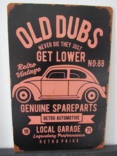 VW Käfer BUG  BLECHSCHILD Volkswagen Vintage 30x20 cm für BAR Keller Fan usw NEU