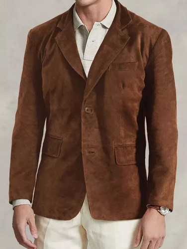 Herren braun wildleder blazer - braun,