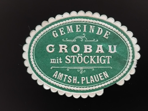 Siegelmarke gemeinde grobau - gemeinde,