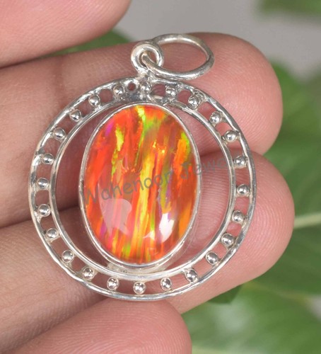 Fire opal 925 sterling - 21,