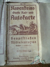 Ravensteins Große Rad und Autokarte , Hauptstraßen Mitteleuropa