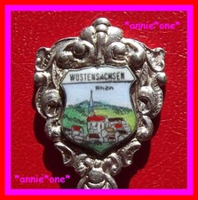 ꧁ ANDENKENLÖFFEL hessen WÜSTENSACHSEN kreis FULDA in der RHÖN emaille WAPPEN ꧂