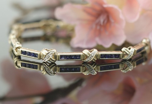 Saphir brillant armband - saphir, in