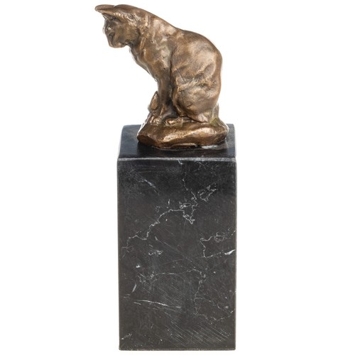 Bronze skulptur katze - bronze,