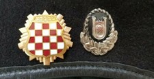 Kroatisches HOS Kampf Barett 1991 No.1 ZA DOM SPREMNI Hrvatska Kroatien Croatia