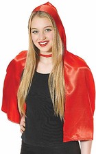 Sehr schöner Rotkäppchen Umhang Cape Rot Märchen Fasching Zubehör Karneval
