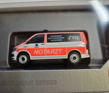 Herpa VW T6 Bus Notarzt 1:87 Feuerwehr Rettungsdienst Hildesheim Sammler Deko Mi