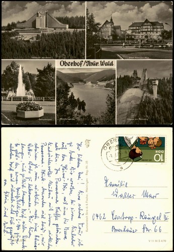 Ansichtskarte oberhof - ansichtskarte,