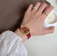 Damen Armbanduhr Elegant Rot