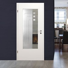 Glaseinsatz für Holztür Klarglas mit Kristallrillenschliff LAR-976-F