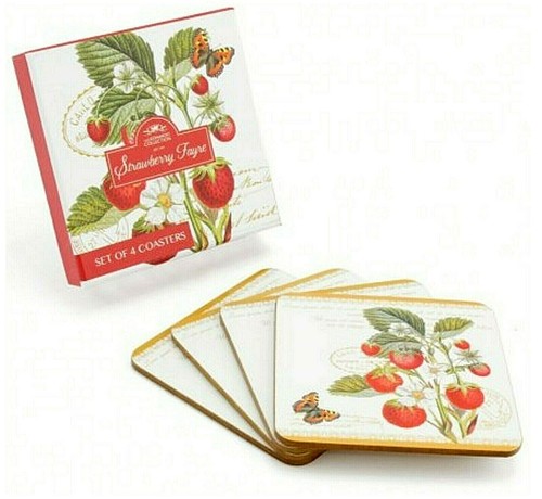 4er set untersetzer strawberry - 4er,