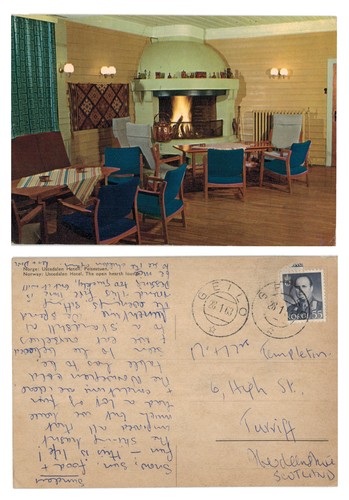 Postkarte ustedalen hotel - -,