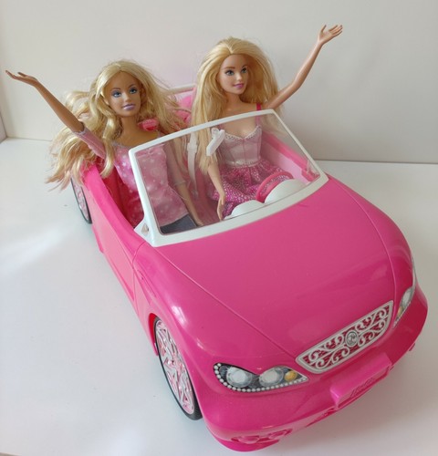 Barbie auto cabrio 2 barbies - auto, +