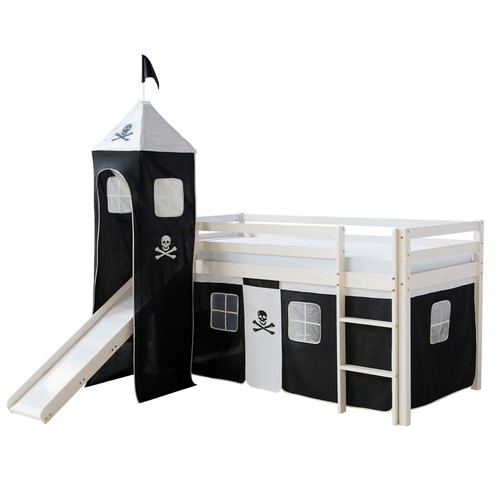Hochbett mit rutsche 90x200 - mit,