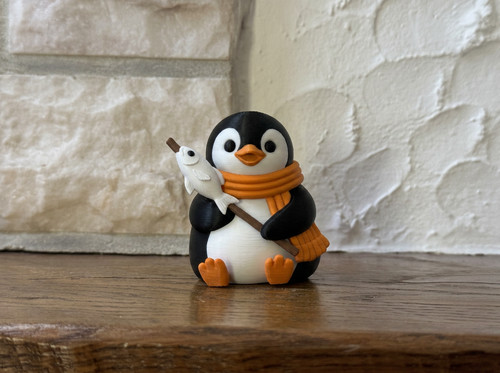 Figur pinguin lagerfeuer - pinguin,