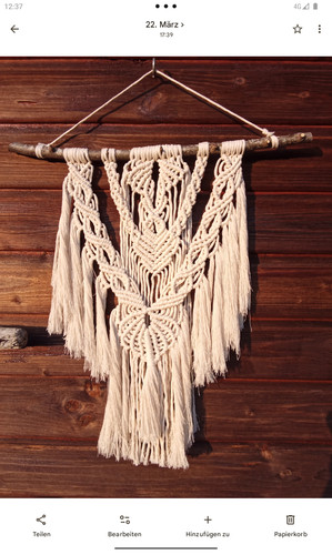Makramee wandbehang boho - makramee,