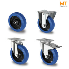 Blue Wheels Schwerlastrolle Ø 80–200 – Bock-/Lenkrolle mit Bremse – frei Haus