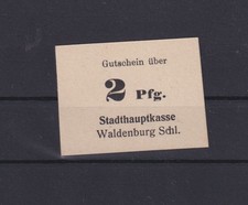 Waldenburg Schlesien Gutschein 2 Pfennig