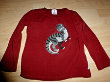 1x Babauba- Kinder Langarmshirt -Größe 110 -Dino/T-Rex -rot