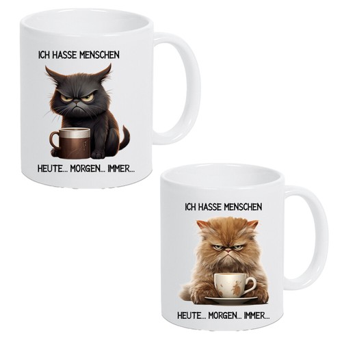 Tasse katze mit spruch - tasse,