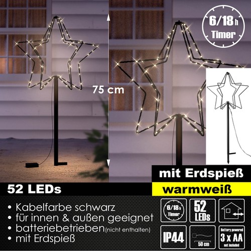 Led gartenfigur stern - 75, cm