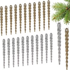 24 Eiszapfen Deko Anhänger