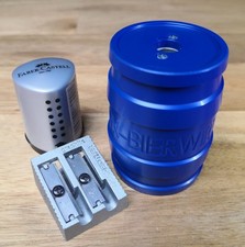 3 Anspitzer, Faber-Castell, Steatdler Graphite, Fass/Tonne, Doppel-/Dosenspitzer