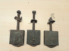 3 Alte Eisenrollen Antik Von Flaschenzug Seilwinde Umlenkrolle Rolle DEKORATION 