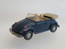 VW 1303 Cabrio Stahlblau mit Figuren 1:87 Wiking ?0,4E (1551)