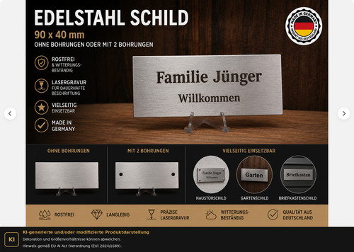 Türschild gravur namensschild - gravur,