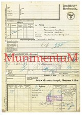 Frachtbrief 1940 Max Groschupf
