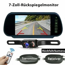 HD Rückfahrkamera Nummernschild Funk Kabellos Mit 7-Zoll LCD Rückspiegel Monitor