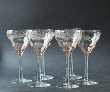 Jugendstil Weingläser 6 Stk Kristall Glas Rosé Rosalin Nouveau Art Deco Moser?