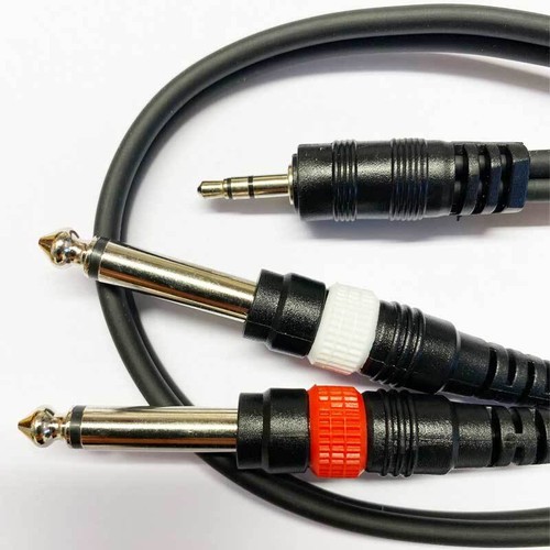 Audio cable twin 6 35mm - cable, 1m,