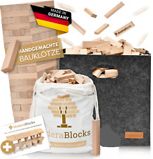 MaderaBlocks® XXL-Holz-Bausteine Natur, perfekte Ergänzung. Bauklötze Motorik