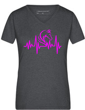 Damen Druck Shirt " Pferde