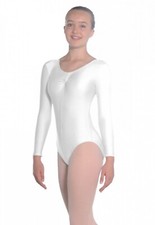 Weiß nylon lycra - leo4, langarm