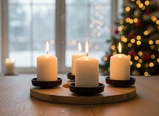 Adventskranz aus aluminium - adventskranz,